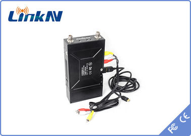 LKAV1605 COFDM ভিডিও ট্রান্সমিটার QPSK HDMI &amp; CVBS H.264 লো বিলম্ব AES256 এনক্রিপশন ব্যাটারি সহ